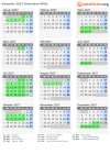 Kalender 2027 mit Ferien und Feiertagen Rheinland-Pfalz