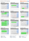 Kalender 2027 mit Ferien und Feiertagen Saarland