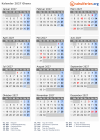 Kalender 2027 mit Ferien und Feiertagen Ghana