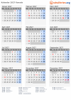 Kalender 2027 mit Ferien und Feiertagen Kanada