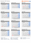 Kalender 2027 mit Ferien und Feiertagen Liberia