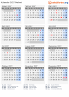 Kalender 2027 mit Ferien und Feiertagen Malawi