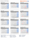 Kalender 2027 mit Ferien und Feiertagen Malta