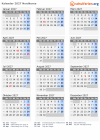 Kalender 2027 mit Ferien und Feiertagen Nordkorea
