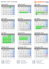 Kalender 2027 mit Ferien und Feiertagen Innlandet