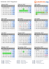 Kalender 2027 mit Ferien und Feiertagen Rogaland