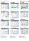 Kalender 2027 mit Ferien und Feiertagen Troms