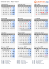 Kalender 2027 mit Ferien und Feiertagen West-Agder