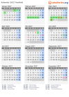 Kalender 2027 mit Ferien und Feiertagen Vestfold