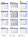 Kalender 2027 mit Ferien und Feiertagen Viken