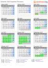 Kalender 2027 mit Ferien und Feiertagen Kujawien-Pommern