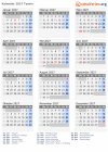 Kalender 2027 mit Ferien und Feiertagen Tessin