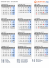 Kalender 2027 mit Ferien und Feiertagen Seychellen
