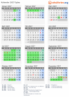 Kalender 2027 mit Ferien und Feiertagen Iglau