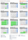 Kalender 2027 mit Ferien und Feiertagen Leitmeritz