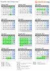 Kalender 2027 mit Ferien und Feiertagen Pilsen-Süd