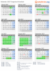 Kalender 2027 mit Ferien und Feiertagen Ungarisch Hradisch