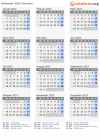 Kalender 2027 mit Ferien und Feiertagen Ukraine