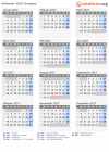 Kalender 2027 mit Ferien und Feiertagen Uruguay