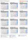 Kalender 2028 mit Ferien und Feiertagen Ägypten