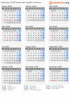 Kalender 2028 mit Ferien und Feiertagen Australisches Hauptstadtterritorium