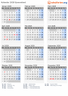 Kalender 2028 mit Ferien und Feiertagen Queensland