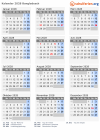 Kalender 2028 mit Ferien und Feiertagen Bangladesch