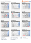 Kalender 2028 mit Ferien und Feiertagen Botsuana