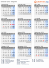Kalender 2028 mit Ferien und Feiertagen Bulgarien