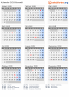 Kalender 2028 mit Ferien und Feiertagen Burundi