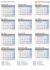 Kalender 2028 mit Ferien und Feiertagen Chile