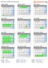 Kalender 2028 mit Ferien und Feiertagen Brandenburg