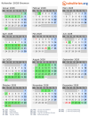 Kalender 2028 mit Ferien und Feiertagen Bremen