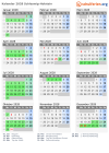 Kalender 2028 mit Ferien und Feiertagen Schleswig-Holstein