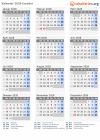 Kalender 2028 mit Ferien und Feiertagen Ecuador