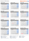 Kalender 2028 mit Ferien und Feiertagen Italien