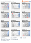 Kalender 2028 mit Ferien und Feiertagen Kongo, Dem. Rep.