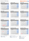 Kalender 2028 mit Ferien und Feiertagen Kuba