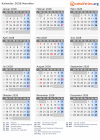 Kalender 2028 mit Ferien und Feiertagen Marokko