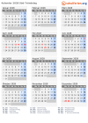 Kalender 2028 mit Ferien und Feiertagen Süd-Tröndelag