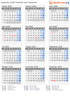 Kalender 2028 mit Ferien und Feiertagen Vestfold und Telemark