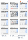Kalender 2028 mit Ferien und Feiertagen Panama