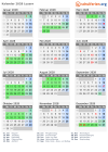 Kalender 2028 mit Ferien und Feiertagen Luzern