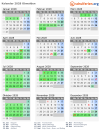 Kalender 2028 mit Ferien und Feiertagen Obwalden