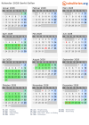 Kalender 2028 mit Ferien und Feiertagen Sankt Gallen