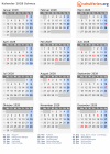 Kalender 2028 mit Ferien und Feiertagen Schwyz