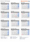 Kalender 2028 mit Ferien und Feiertagen Senegal