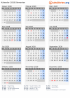 Kalender 2028 mit Ferien und Feiertagen Slowenien