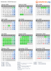 Kalender 2028 mit Ferien und Feiertagen Beraun