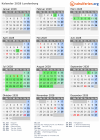 Kalender 2028 mit Ferien und Feiertagen Lundenburg